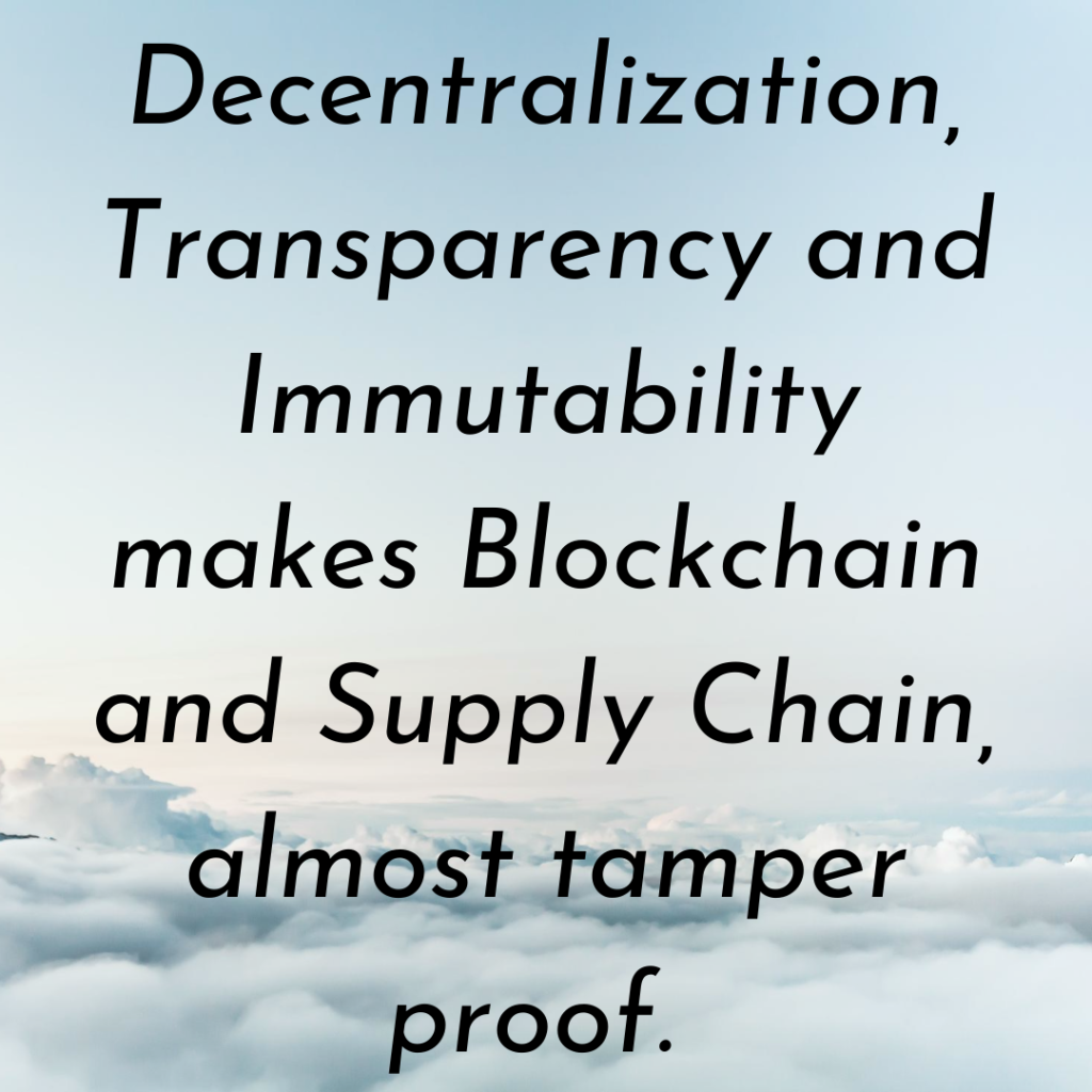 Supply Chain and Blockchain